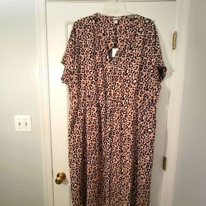 Leopard print dress by Ava Viv size 3X NWT